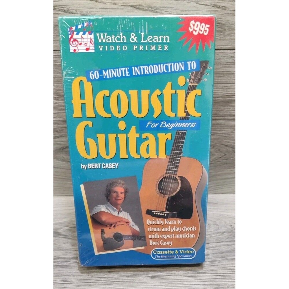 Introduction To Acoustic Guitar For Beginners Bert Casey VHS Brand New Sealed 60